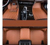 FGYLS Coche Alfombrillas para Porsche Macan 2014-2024,Cuero Foot Pads Alfombras Impermeable Antideslizantestipo Protección Car Mats Moqueta,Coffe