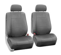 FH GROUP 2 Frontal Pala Piel sintética - Fundas para Asientos de Coche - Airbag Compatible, Gris
