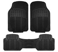 FH Group - Alfombrilla para Coche F11306BLACK de Alta Resistencia, 3 Piezas, Color Negro (se Puede Cortar a Medida)