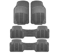FH Group Alfombrillas de Goma Resistentes para automóviles, Juego Completo de 3 Filas de Ajuste Universal, Alfombrillas recortables para automóvil, Resistentes al Clima, Alfombrillas para SUV,
