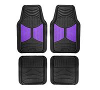 FH Group Alfombrillas para automóvil, color morado, resistentes al clima, para protección contra todo tipo de clima, SUV y camiones, juego completo de adornos para adaptarse a color morado