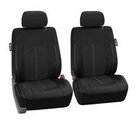 FH Group Car Seat Covers Highest Grade Faux Leather Seat Covers Airbag Compatible Black Automotive Seat Cover Front Seats Only with Gift Universal Fit
