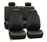 FH Group Completa de Piel Sintética - Fundas para Asientos de Coche, Color Negro