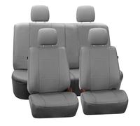 FH GROUP Completa Juego de Lujo Piel sintética - Fundas para Asientos de Coche, Color Gris