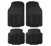 FH Group F11305BLACK - Alfombrilla de Piso para Todo Tipo de Clima, 4 Piezas (Juego Completo Recortable, Resistente)