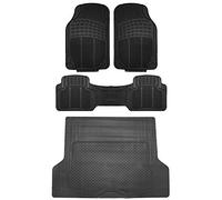 FH Group F11306 + F16400 Set Completo de Alfombrillas vinílicas Antideslizantes Climaproof™ recortables, Ajuste Universal para Coches, camionetas y SUV, Negro