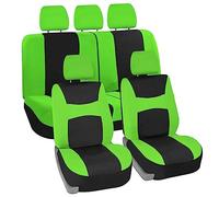 FH Group FB030GREEN115-SEAT - Fundas de Asiento y Banco de Ajuste Universal, Color Verde, se Adapta a la mayoría de Coches, SUV y Camiones (Juego Completo Compatible con Bolsa de Aire Compatible con