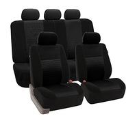 FH GROUP FH-FB051115 - Juego Completo de Fundas para Asiento de Coche, compatibles con airbag, Color Negro