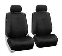 FH GROUP Fundas de Asiento de Coche de Piel sintética 2 Frontales Cubo Compatible con airbag, Color Negro