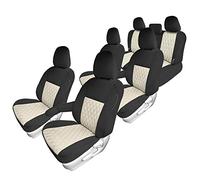 FH Group - Fundas de Asiento de Coche Personalizadas para Toyota Sienna 2011-2020 de 7 plazas, Hechas de Neopreno Ultraflex Resistente al Agua, Juego Completo de Fundas de Asiento de Color Beige