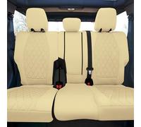 FH Group Fundas de Asiento de Neopreno de Ajuste Personalizado para Ford Bronco 2021-2022 SUV de tamaño Completo con Inserto Neosupreme Resistente al Agua, Juego Trasero, Color Beige sólido