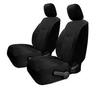 FH Group Fundas de Asiento Personalizadas para Jeep Wrangler JK de 4 Puertas para años 2007-2018, Neopreno y Juego de Fundas de Asiento Delantero Neosupreme Resistentes al Agua, Color Negro