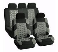 FH GROUP Juego Completo de Fundas de Asiento de automóvil, de Tela, Ajuste Universal, compatibles con Bolsa de Aire, Asiento Trasero Dividido, Lavables, para SUV, sedán