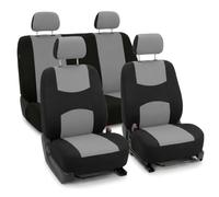 FH GROUP Juego Completo de Fundas de Asiento de Coche, Color Gris