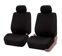 FH Group Juego de Fundas de Asiento Delantero de Tela para Asientos de Coche con Respaldo bajo con reposacabezas extraíble, Ajuste Universal, Compatible con Bolsa de Aire, Funda de Asiento de Coche
