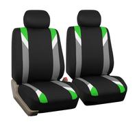 FH Group - Juego de fundas de tela para asientos delanteros de coche, respaldo bajo, reposacabezas extra ble, ajuste universal, compatible con ai