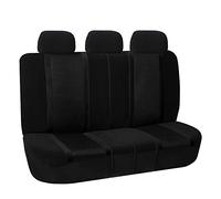 FH Group Juego de Fundas Deportivas para Asientos Traseros, Ajuste Universal para Coches, Camiones y SUV (Negro) FB070013
