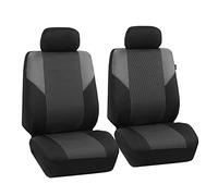 FH Group Juego de Fundas para Asientos Delanteros de automóvil, de Tela Gris, para Asientos de Respaldo bajo con reposacabezas extraíbles, Ajuste Universal, Compatible con Bolsa de Aire para SUV,