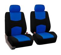 FH GROUP Juego Delantero Plano Tejido - Fundas para Asientos de Coche Azul