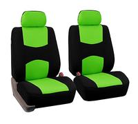 FH GROUP Juego Delantero Plano Tejido - Fundas para Asientos de Coche Verde