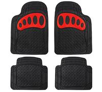 FH Group Tapetes de Goma para automóvil, diseño de Huella Resistente, Juego Completo de Ajuste Universal, tapetes Resistentes a la Intemperie, tapetes recortables para la mayoría de los sedanes, SUV,