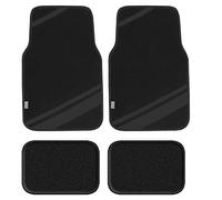 FH Group Tapetes de Piso para automóvil, tapetes Negros para automóviles, tapetes de Ajuste Universal, tapetes de Piso de automóvil Multiusos, tapete Protector de alfombras para la mayoría de sedán,