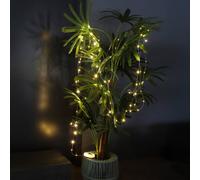 FH Lighting Cadena de luces LED Benni, blanca, 10 m, extensible, batería recargable