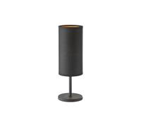 FH Lighting Lámpara de mesa Kira, pantalla textil, negro