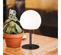 FH Lighting Lámpara de mesa LED batería Trivento, negro arena