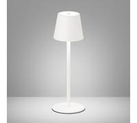 FH Lighting Lámpara de mesa LED Tropea batería, blanco arena