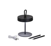 FH Lighting Lámpara mesa LED batería Dord dimmer táctil, negro True