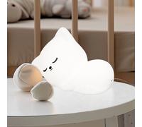 FH Lighting Linterna LED recargable Mia, blanca, longitud 16 cm, silicona