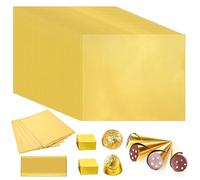 FHBHJNATC 100 Piezas Papel de Aluminio Para Chocolate, Envoltorio de Chocolate de Caramelo, Envoltorio de Chocolate de Caramelo, Para Decoración DIY/Chocolatería Dubai/Navidad （20x20CM）