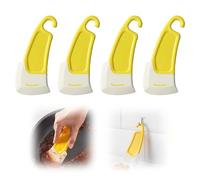 FHBHJNATC 4 espátulas de silicona, raspador de cocina, raspador de limpieza de silicona, bueno para raspar nata, pasteles, masa y casi todo lo que necesita ser preparado en la cocina