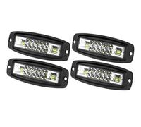 FHCBUTAE Barra De Luces LED Trabajo 7 Pulgadas Luz Antiniebla Empotrada, Haz Combinado, Luces Trabajo Para Todoterreno, ATV UTV UAZ 12 V Y 24 V(4 pieces White)