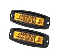 FHCBUTAE Barra De Luces LED Trabajo 7 Pulgadas Luz Antiniebla Empotrada, Haz Combinado, Luces Trabajo Para Todoterreno, ATV UTV UAZ 12 V Y 24 V(2 Piece Yellow)