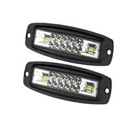 FHCBUTAE Barra Luces LED Trabajo 12 V Y 24 V Para Todoterreno ATV UTV UAZ, Montaje Empotrado Faro Antiniebla, Barra LED, Haz Combinado, Luces Trabajo 18 Cm(4 Piece Yellow)