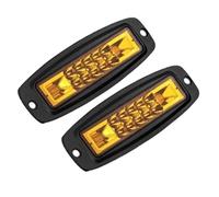FHCBUTAE Barra Luces LED Trabajo 12 V Y 24 V Para Todoterreno ATV UTV UAZ, Montaje Empotrado Faro Antiniebla, Barra LED, Haz Combinado, Luces Trabajo 18 Cm(2 Piece Yellow)