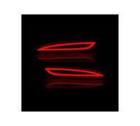 FHCBUTAE Luces Reflectoras Parachoques Trasero Para Mazda CX5 CX-5 2022 2023 Luces Advertencia Freno Automático Luces Señal Giro Dinámicas Accesorios Coche(Red C)