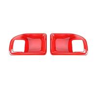 FHCBUTAE Manija Interior Coche Manija Puerta Interior 2 Puertas Cubierta Decorativa Pegatina Embellecedora Para Jeep Para Wrangler JK 2011-2017(Red)