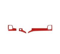 FHCBUTAE Manija Interior Coche Para Jeep Para Grand Cherokee 2011-2020 Compartimento Central Para Coche Panel Manija Puerta Interior Decoración Cubierta Embellecedora(Red Carbon Look 1)