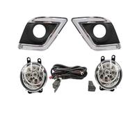 FHCBUTAE Para Toyota Para Hilux Y Para Revo 2015 2016 2017 Y 2018 Faros Antiniebla LED DRL Delanteros Moldura Cromada Arnéscableado Y Rejilla Protectora(DRL 9Light fog set)