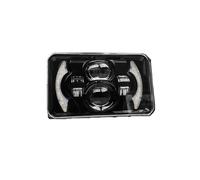 FHCBUTAE Para TW200 DT 125 RE Motocicleta 4x6 9-30V 45W LED Faro Halo Proyector Hi-Lo Haz Sellado Con DRL Faro Delantero