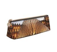 FHEBNDS Louvre Museum in Paris - Bolsa de maquillaje para mujeres y hombres, estuche grande para lápices estético, monedero, bolsa de cosméticos de piel con cremallera, organizador de oficina