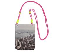 FHEBNDS Mumbai City - Bolsos cruzados para mujer, a la moda, pequeña, de viaje, para teléfono celular, monederos para hombre, color negro, fucusia, talla única