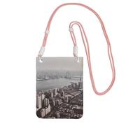 FHEBNDS Mumbai City - Bolsos cruzados para mujer, a la moda, pequeña, de viaje, para teléfono celular, monederos para hombre, color negro, rosa, talla única