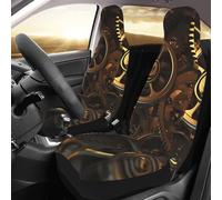 FHEDVBN Cool Steampunk Gears - Juego de 2 fundas de asiento delantero de automóvil, protector de asiento de automóvil de lujo para automóviles, impermeable, antideslizante, funda de cojín universal