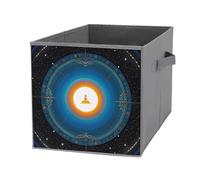 FHESDCW Balance Point of Cosmic Culture - Caja de almacenamiento plegable con asas, cubos de almacenamiento Oxford duraderos, 1 organizador de armario plegable para el hogar, estante, oficina, viajes