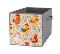 FHESDCW Bonita caja de almacenamiento plegable con asas, cubos de almacenamiento Oxford duraderos, 1 organizador de armario plegable para el hogar, estante, oficina, viajes