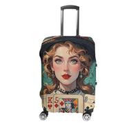 FHESDCW Fundas de equipaje de cartas de póquer para mujer, accesorios de viaje lavables, protección antiarañazos y contra el polvo, para equipaje de 19 a 32 pulgadas, Estilo:, XL, Clásico